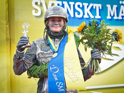 Linda Sedström vann på måndagskväkken Helen Ann Johansson Invitation. Bilden är från när hon vann dam-SM Foto av Malin Albinsson TR Bild